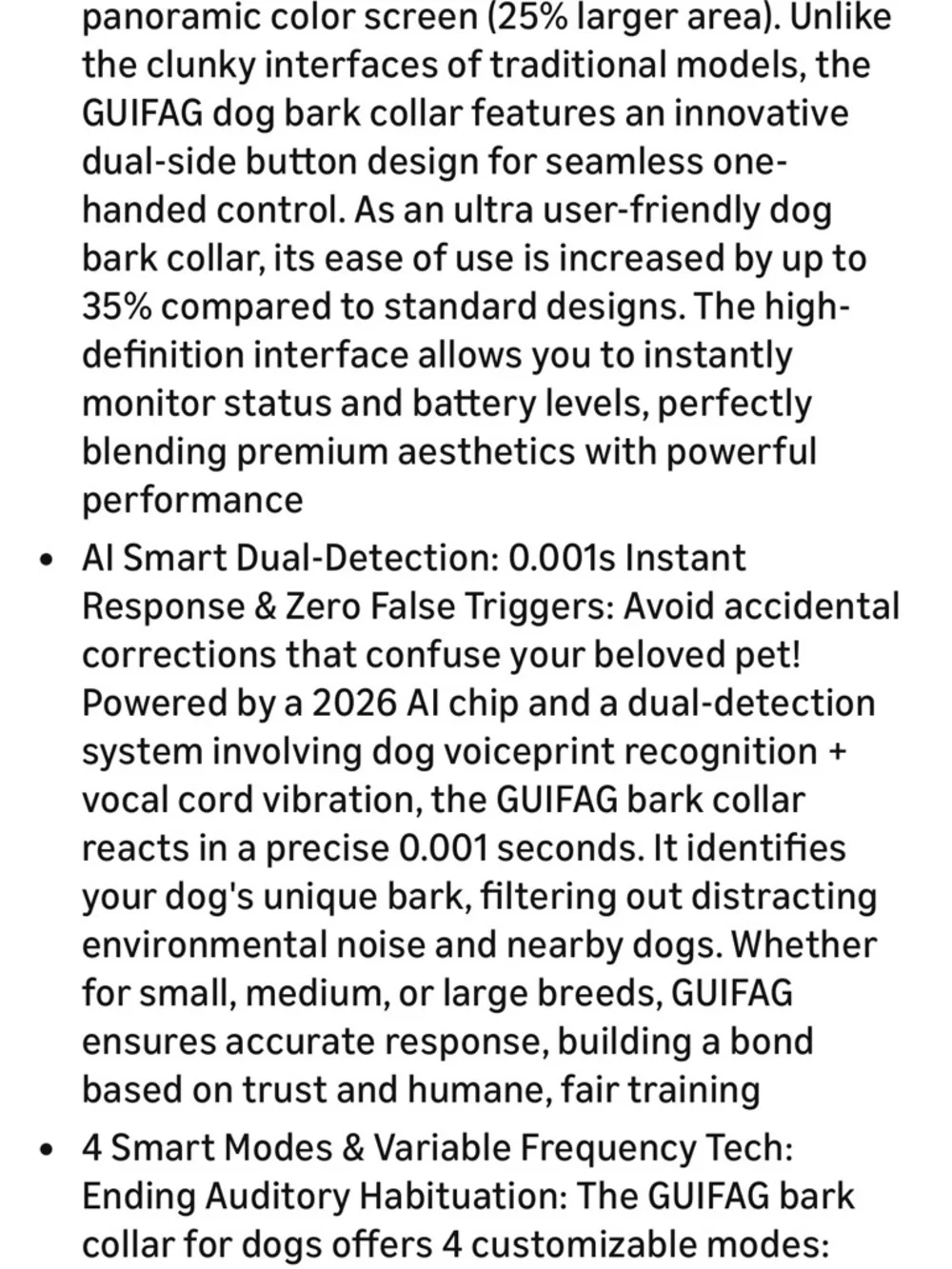 Orange Smart Pet Training Collar - Adjustable Wearable
